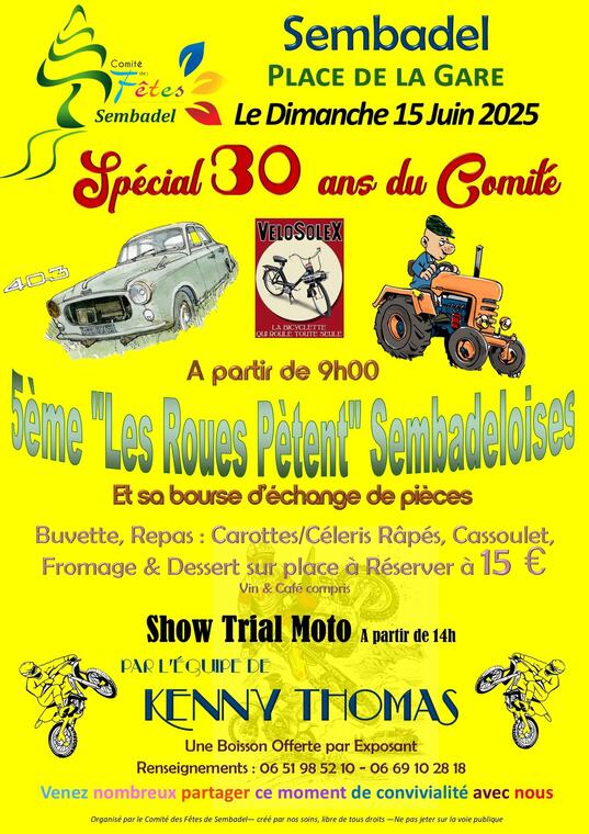 EVE-5éme Exposition de véhicules anciens et bourse d'échange de pièces_Sembadel-Affiche