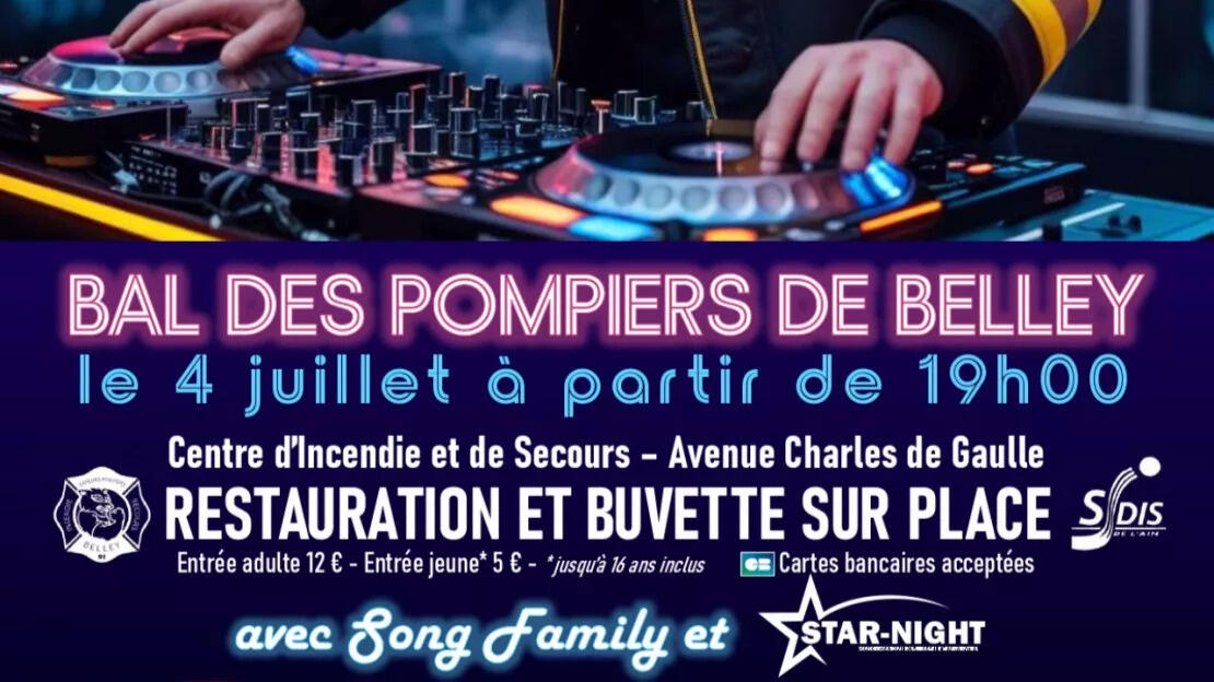 Bal des pompiers à Belley
