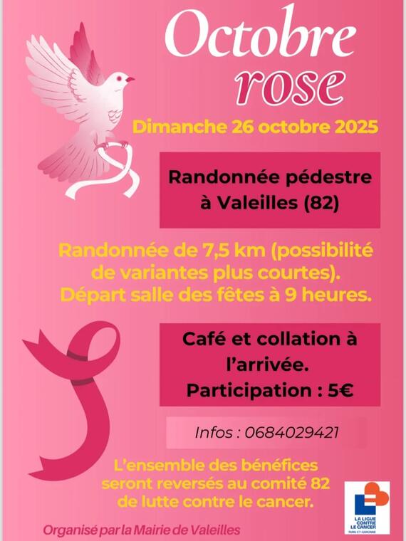 Randonnée - octobre rose_Valeilles