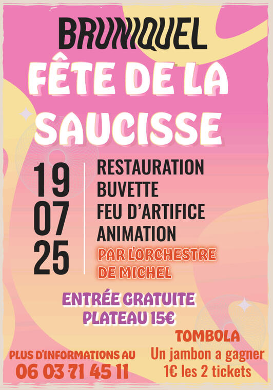 Fête de la saucisse, feu d'artifice_Bruniquel