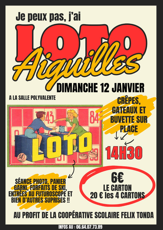 Loto de l'école d'Aiguilles_Aiguilles