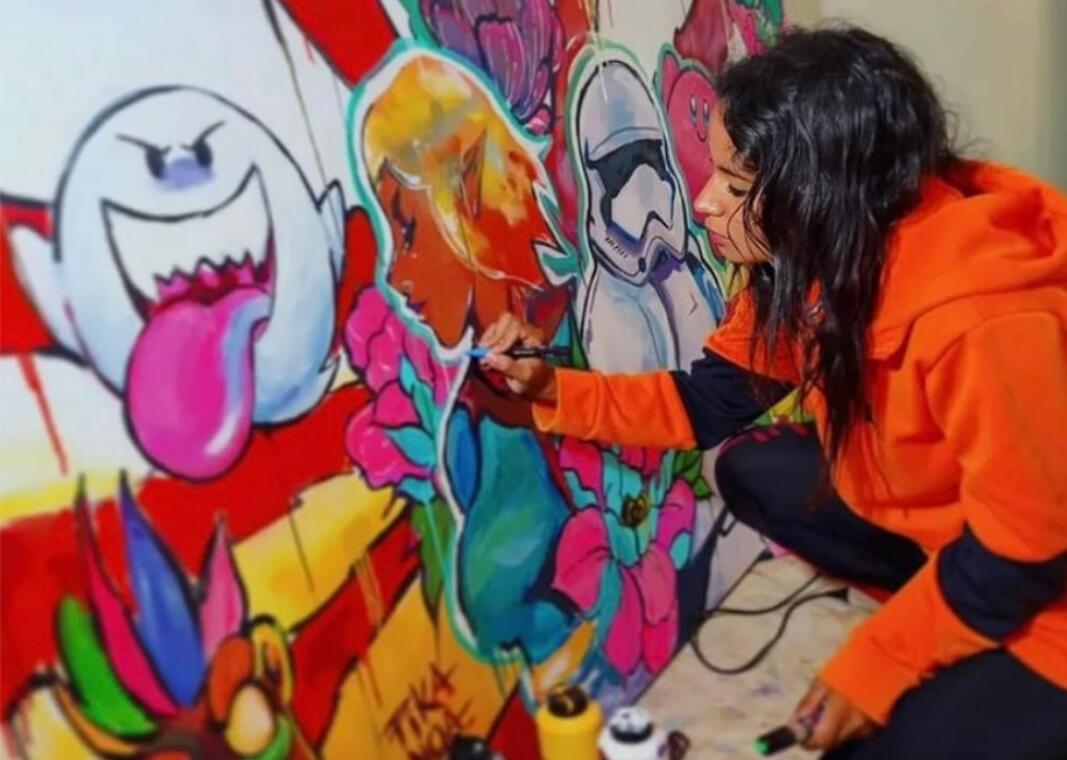 Fresque - Live Painting avec Pikanoa_La Giettaz