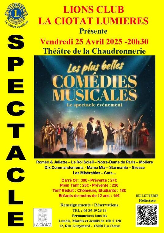 Spectacle Les Plus Belles Comédies Musicales_La Ciotat