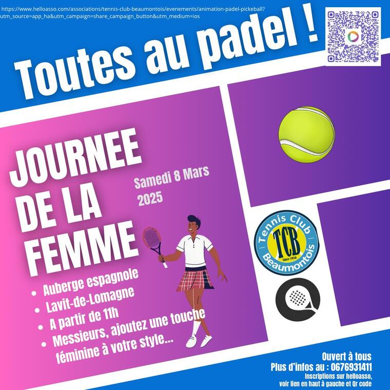 Animation. Toutes au padel_Lavit