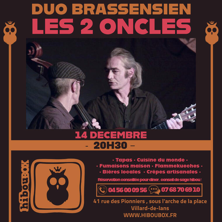 Concert Les 2 Oncles - Duo Brassensien_Villard-de-Lans