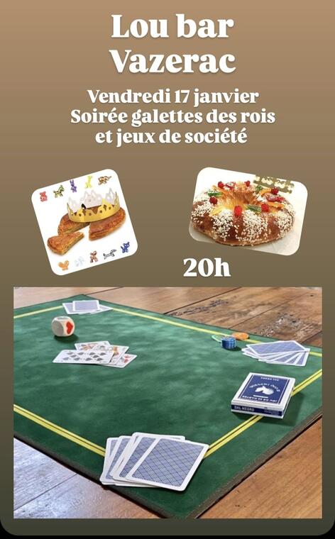 Soirée galettes des rois et jeux de société au Lou Bar_Vazerac