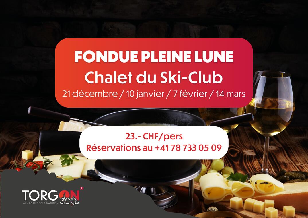 Fondue pleine lune - Chalet du Ski-Club_Torgon