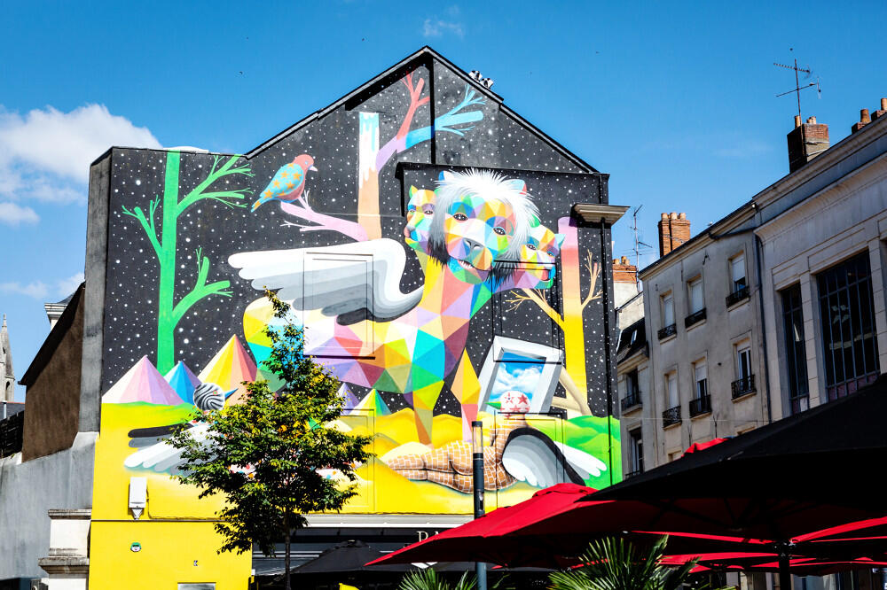 Street art rue Saint-Aubin - crédit œuvre Okuda