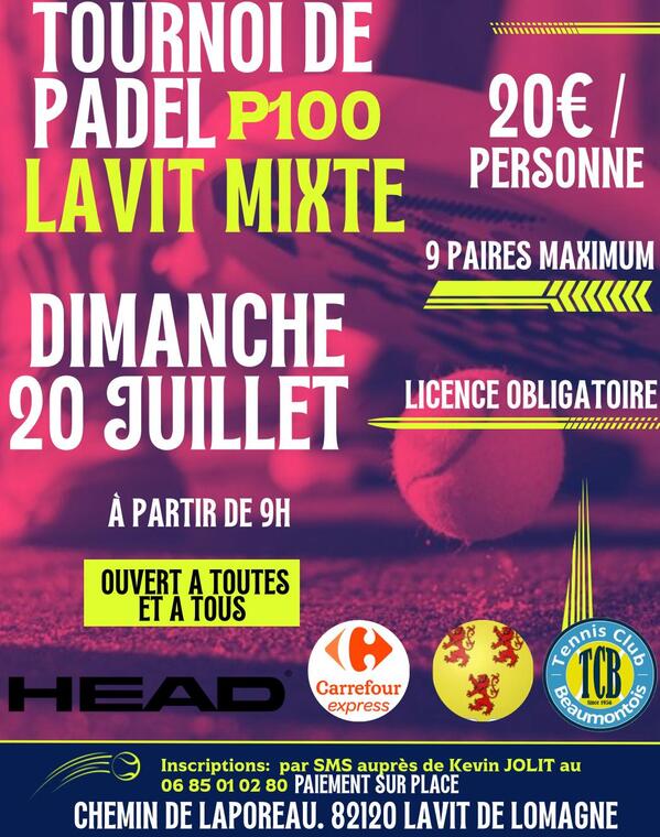 Tournoi Padel P100_Lavit