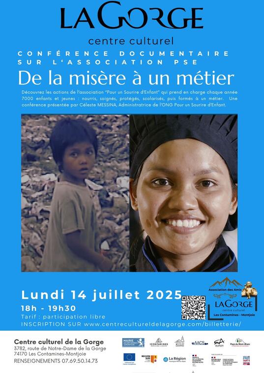 « De la misère à un métier » conférence documentaire sur l’Association Pour un Sourire d’Enfant (PSE) – gratuit –_Les Contamines-Montjoie