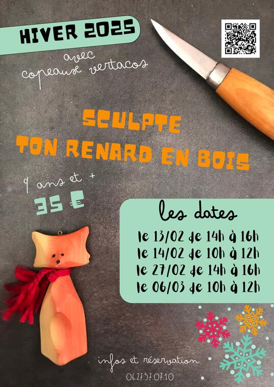 Sculpte ton renard en bois !_Villard-de-Lans