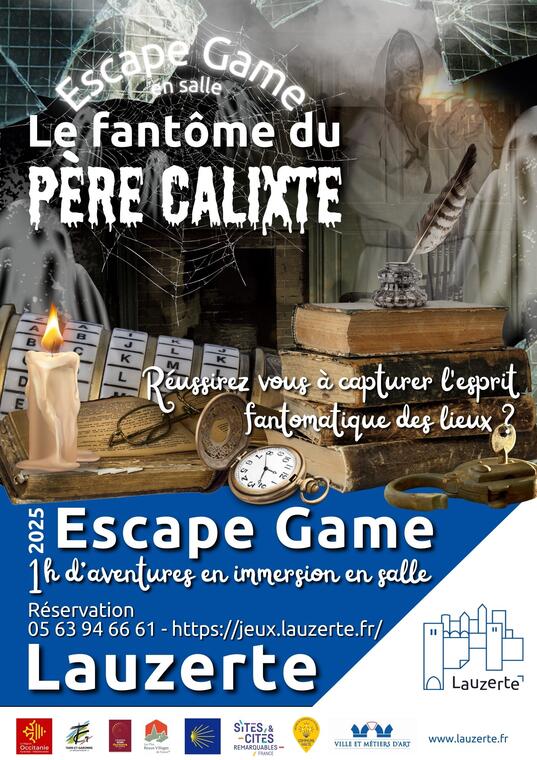 Affiche escape game lauzerte