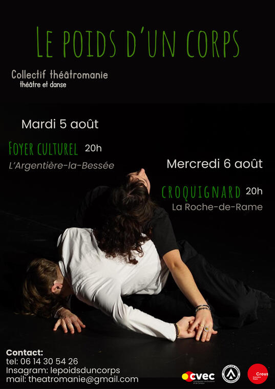Théâtre "Le poids d'un corps"_L'Argentière-la-Bessée