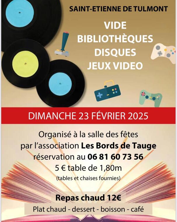 Vide bibliothèques, disques, jeux vidéo