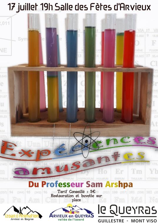 Spectacle Les Expériences du Professeur Sam Arshpa_Arvieux