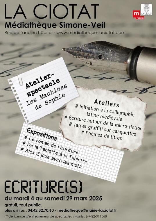 Expositions et ateliers Ecriture(s)_La Ciotat