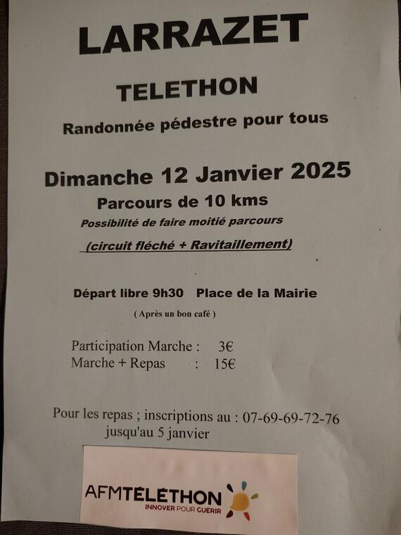 Randonnée téléthon_Larrazet