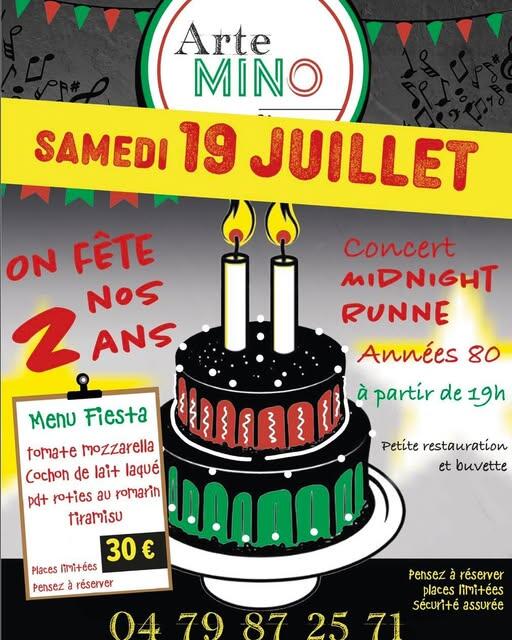 Arte Mino fête ses 2 ans : repas et concert_Culoz-Béon