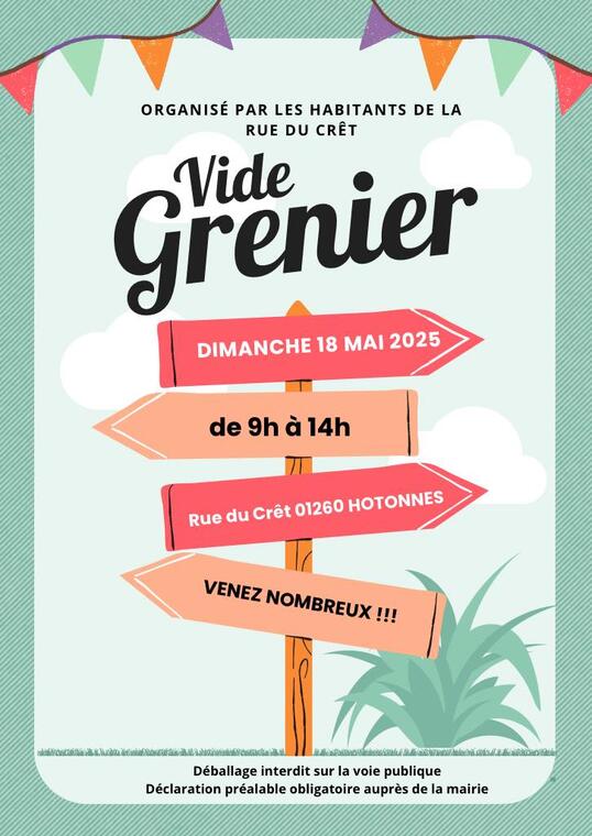vide grenier à Hotonnes