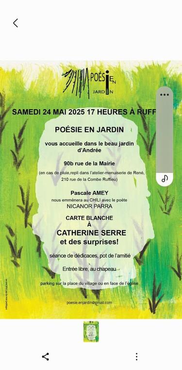 Poésie en Jardin à Ruffieu