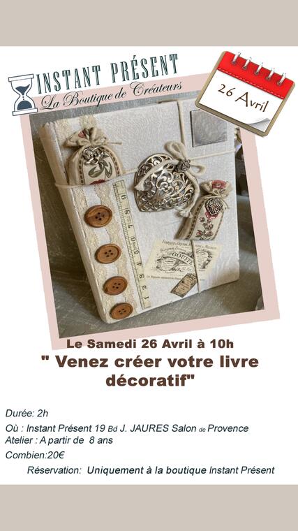 Atelier : Venez créer votre livre décoratif_Salon-de-Provence