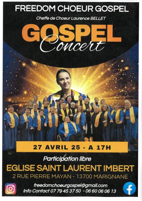 Concert gospel à l'église Saint-Laurent Imbert