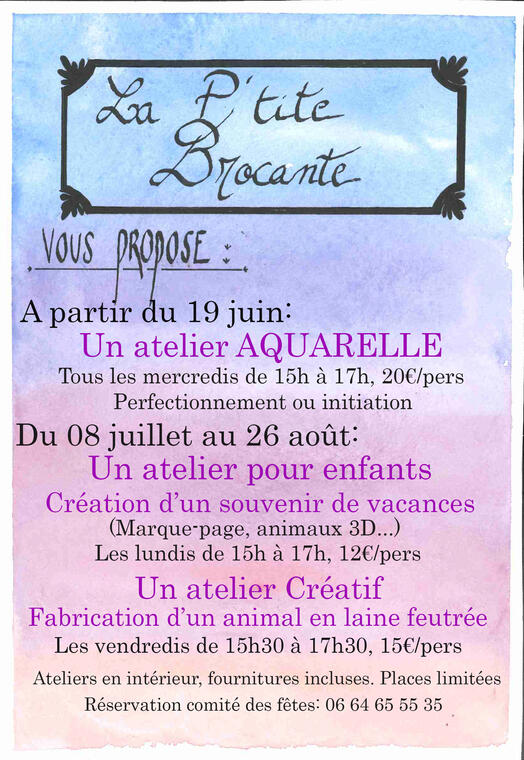 Atelier aquarelle : initiation ou perfectionnement_Ceillac