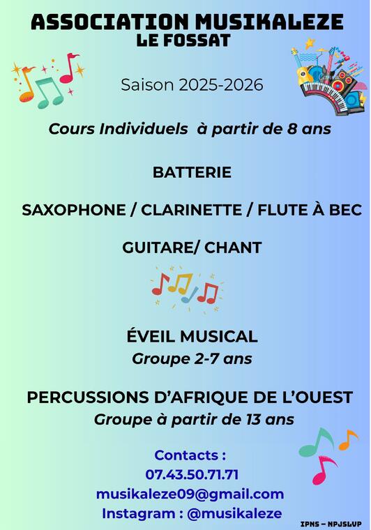 Cours de musique_Le Fossat
