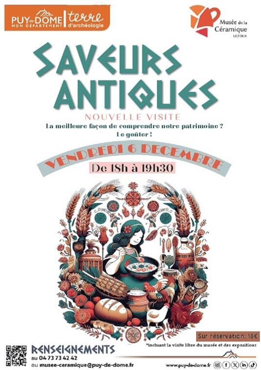 Les Vendredis Ô musée : Saveurs antiques Ô musée_Lezoux