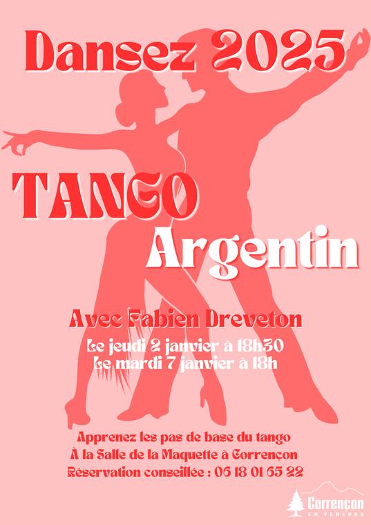 Affiche initiation au tango argentin