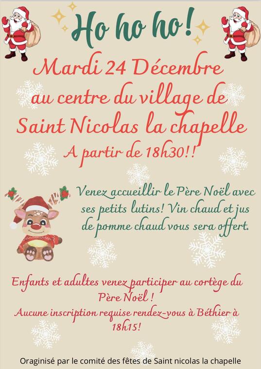 Tournée du Père Noël et de ses petits lutins_Saint-Nicolas-la-Chapelle