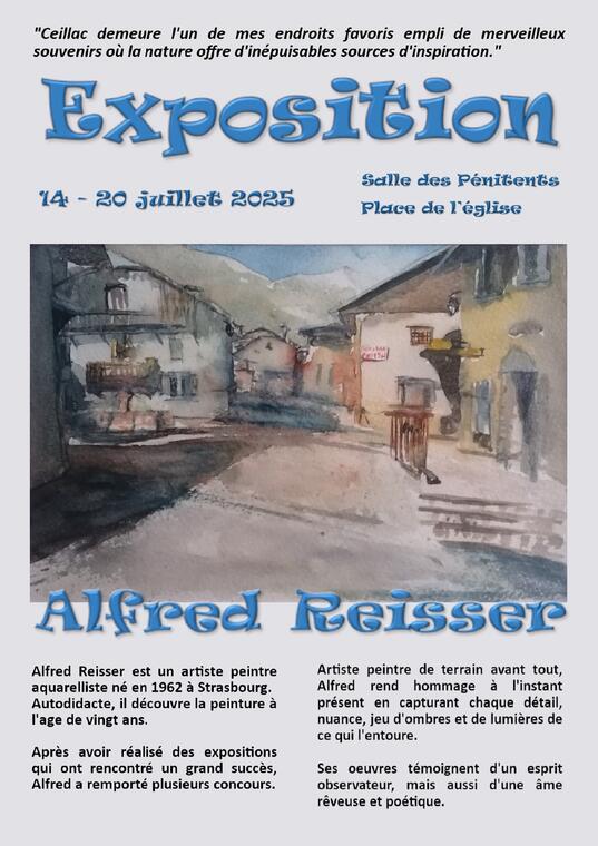 Exposition d'aquarelles d'Alfred Reissier_Ceillac