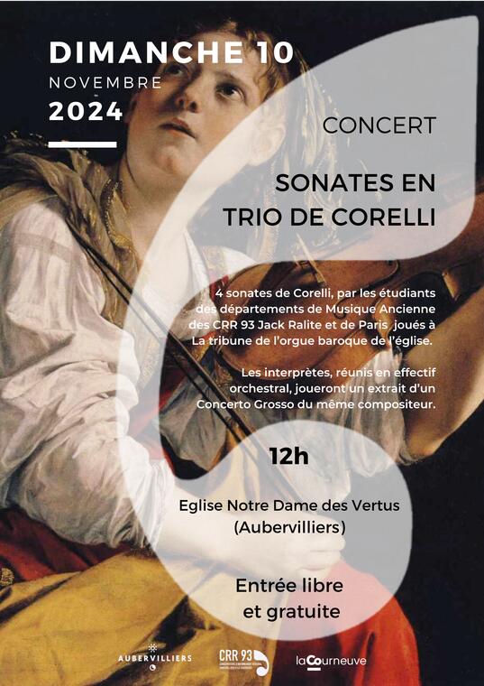 Concert - Concert sonates en trio de Corelli_Aubervilliers