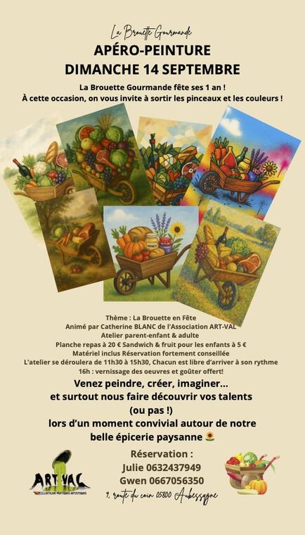 APERO PEINTURE POUR LES 1 AN DE LA BROUETTE GOURMANDE