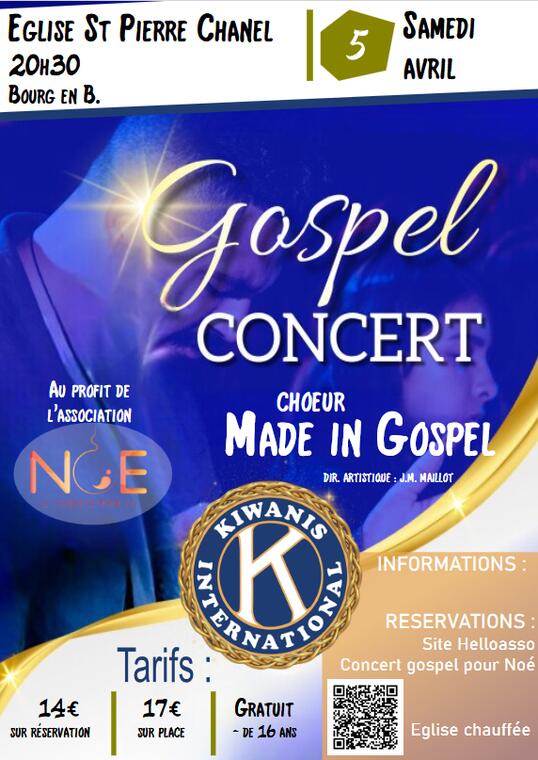 Affiche Concert Gospel pour Noé