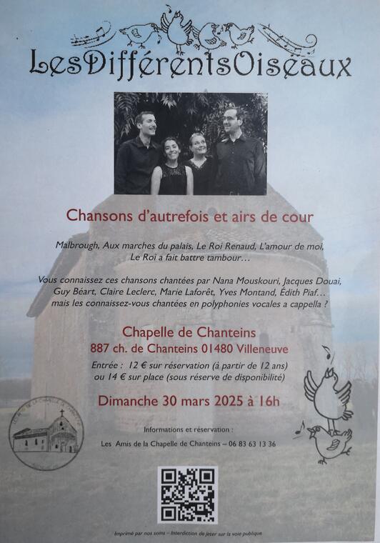 Concert "Les Différents Oiseaux"_Villeneuve