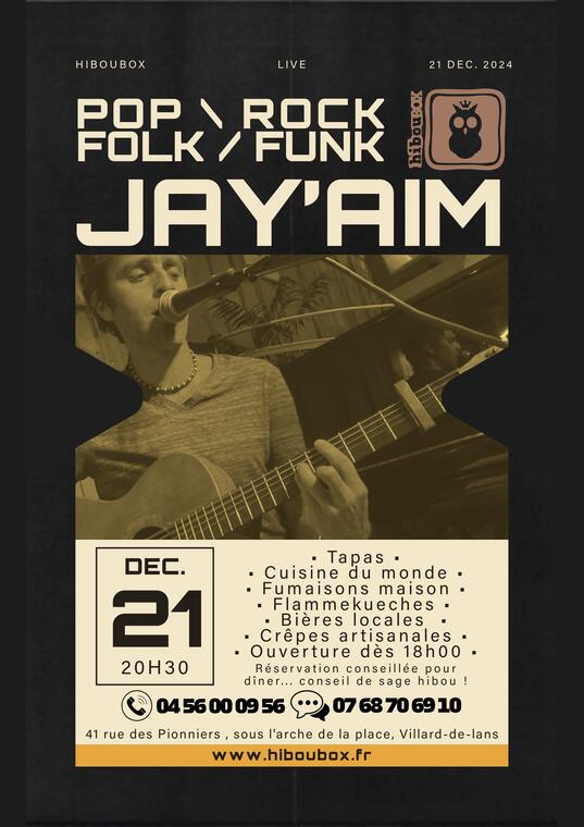 Concert Jay'aim - Poprockfolkfunk song's_Villard-de-Lans