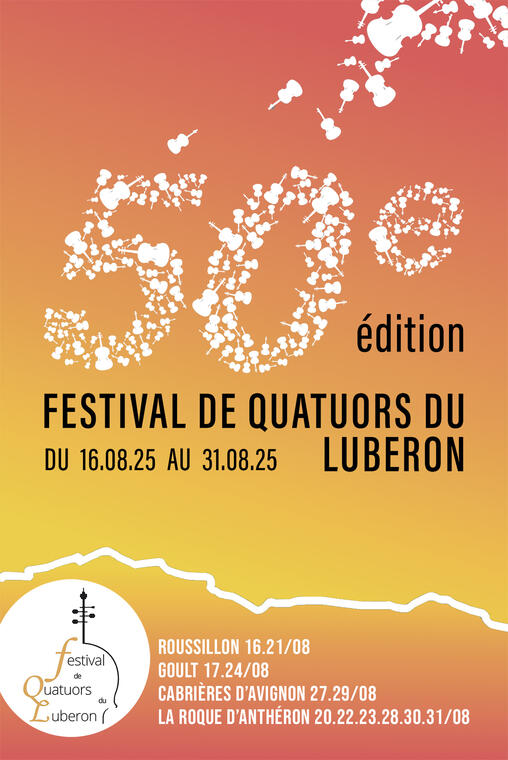 Visuel 50e éditon Festival de Quatuors du Luberon