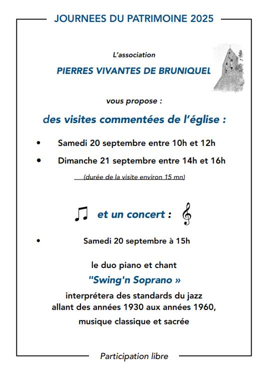 Journées Européennes du Patrimoine / Visite de l'église de Bruniquel_Bruniquel