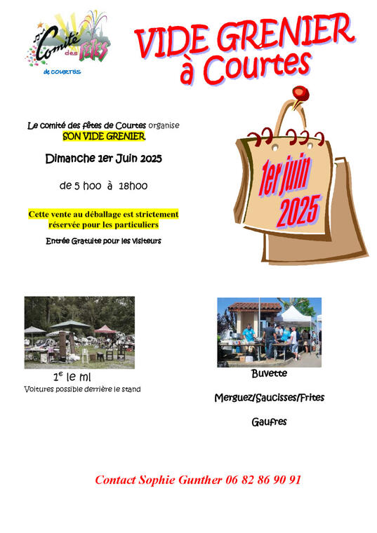 Affiche Vide-greniers 2025_Courtes