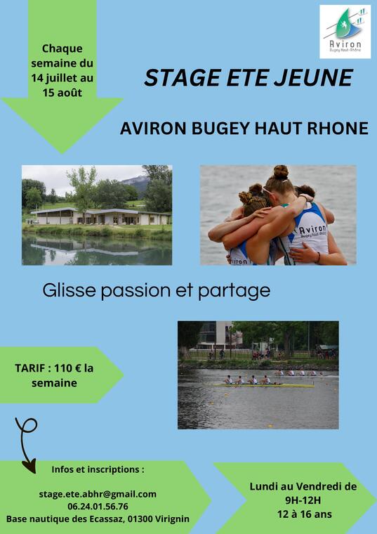 Stage d'été d'aviron pour les jeunes_Virignin