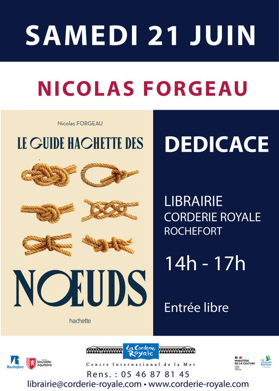 Dédicace : Le Guide Hachette des nœuds, Nicolas Forgeau_Rochefort