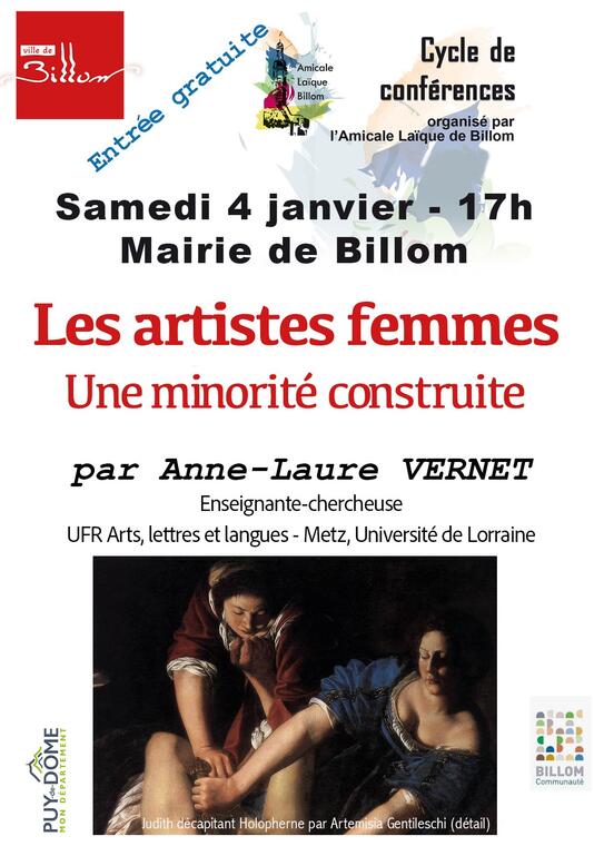 Conférence - Les artistes femmes, une minorité construite_Billom