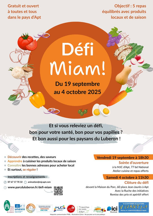 Animation  "Défi miam" pour toutes les familles_Apt