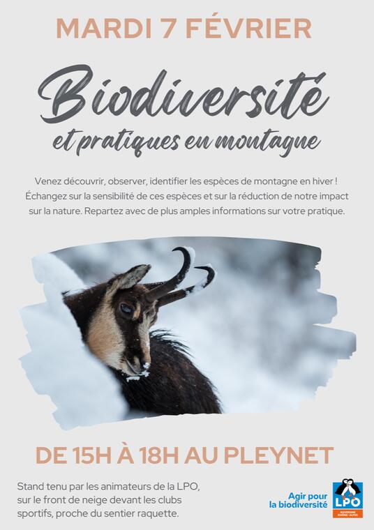 Affiche Biodiversite et pratiques en montagne LPO