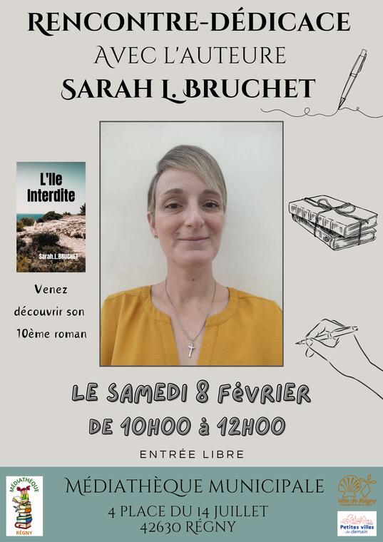 Rencontre dédicace avec l'auteure Sarah L. Bruchet_Régny