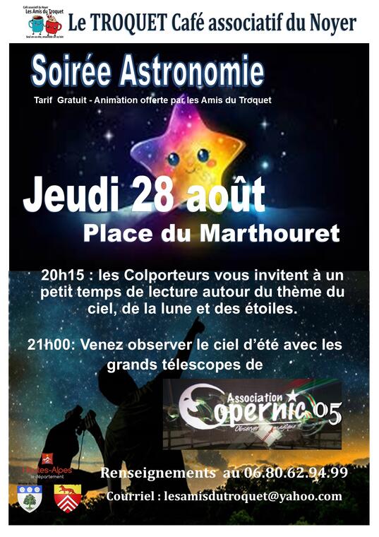 soirée astronomie au bar du Troquet