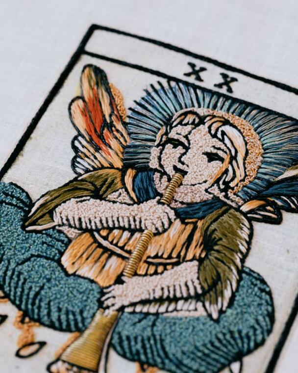 Broderie et tarot de Marseille