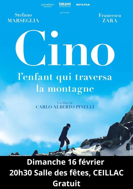 Projection de film : Cino, l'enfant qui traversa la montagne_Ceillac