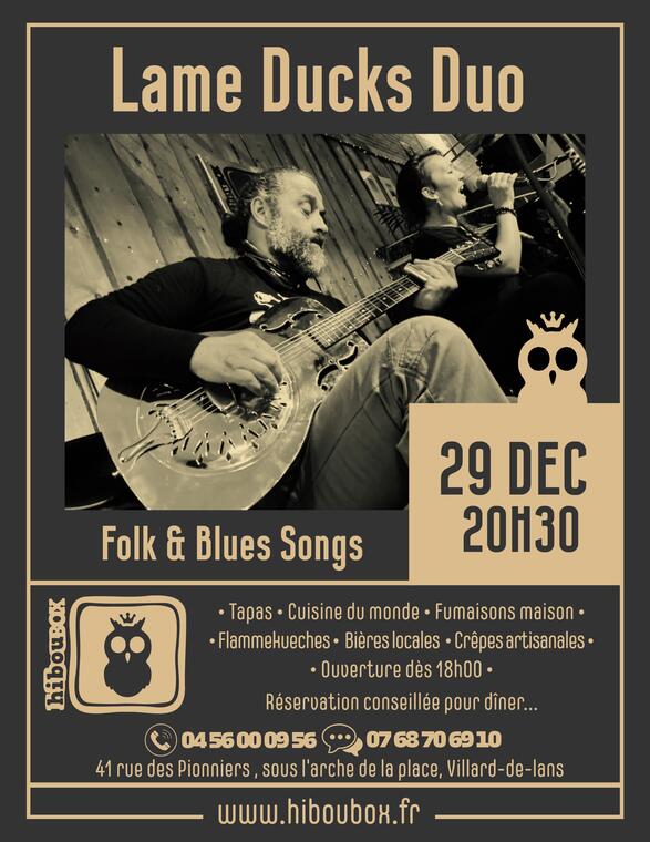 Concert Lame Duck Duo - Folk Blues Song_Villard-de-Lans